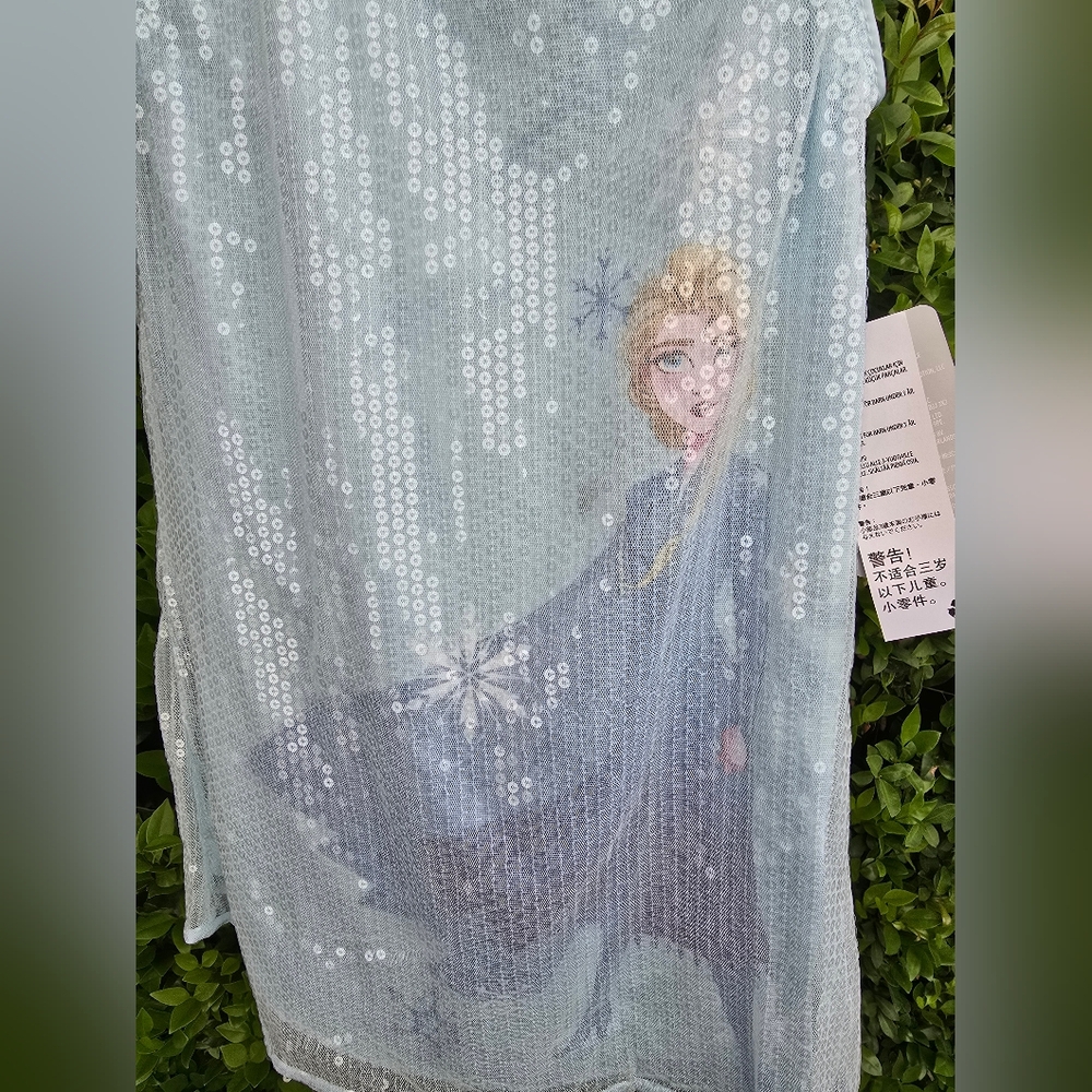 NWT Disney Frozen Light Blue Sequin Dress - Picture 3 of 6
